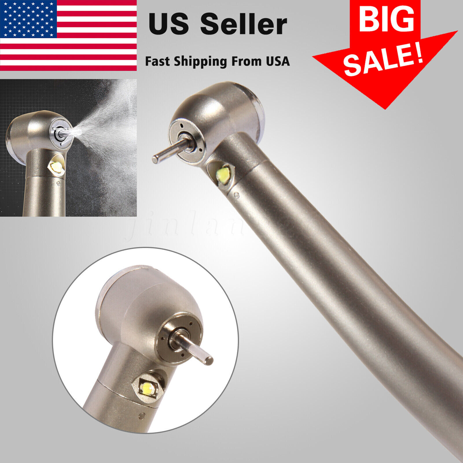 Estilo NSK Dental Pieza mano LED de alta velocidad Pana MAX EK LED 2 & 4Hole USA