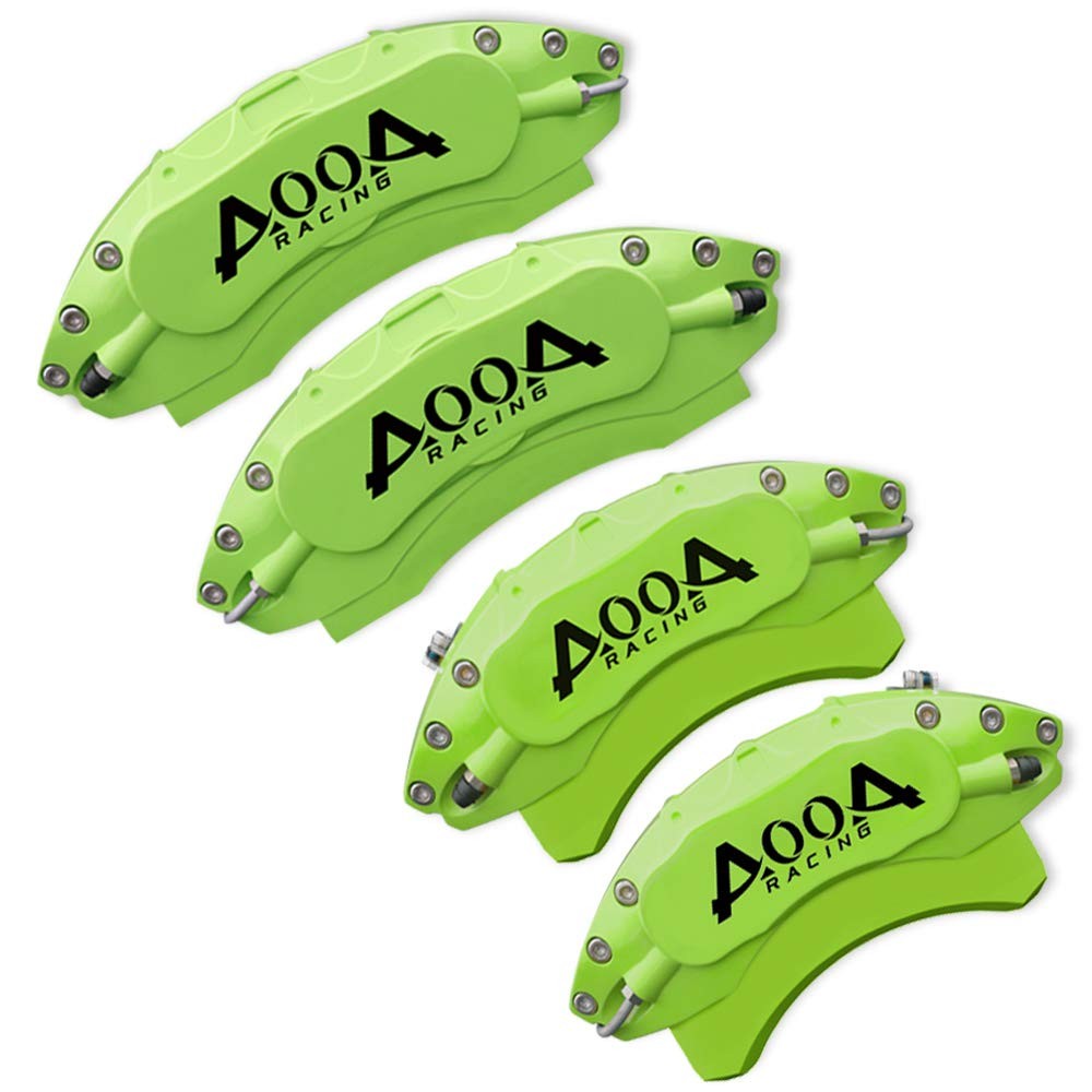 Green Powder Coated Aluminum Brake Caliper Covers 2015-2023 Mustang EcoBoost 4pc