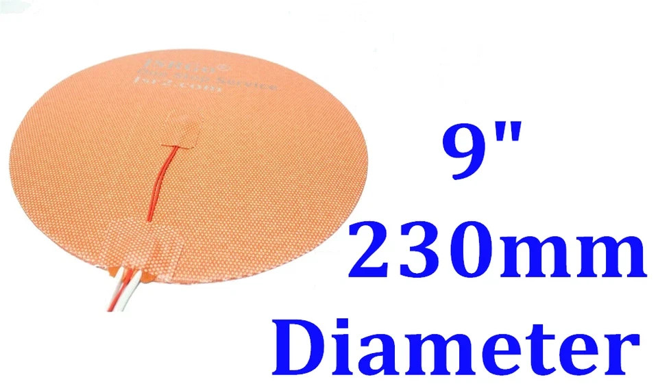 9″ 230mm Diameter 300W w/PSA Thermister Factory Direct Sale Flexible Heater