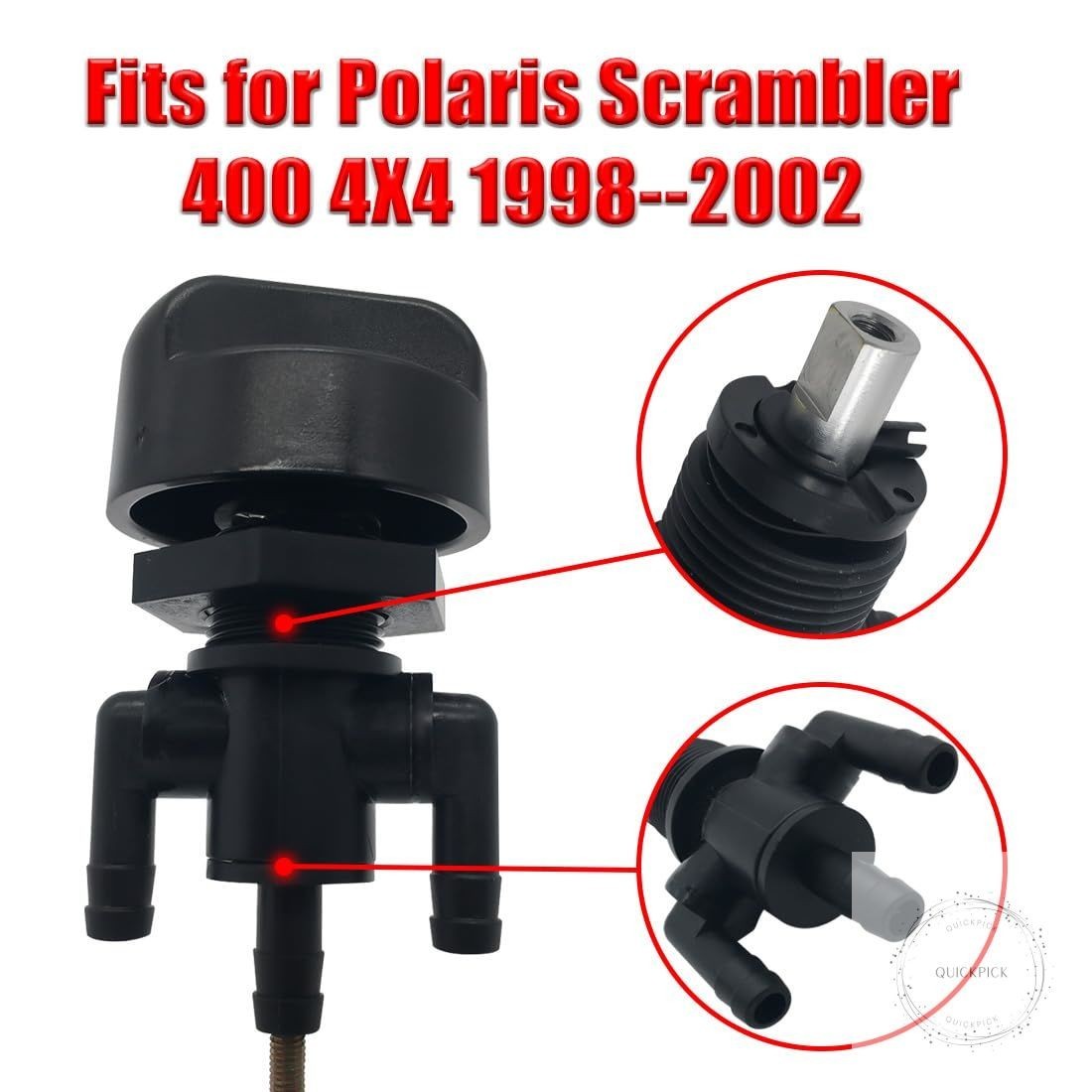 3-Way Fuel Shut off Valve Petcock For Polaris Xplorer 300 400 400L 4X4 Magnum