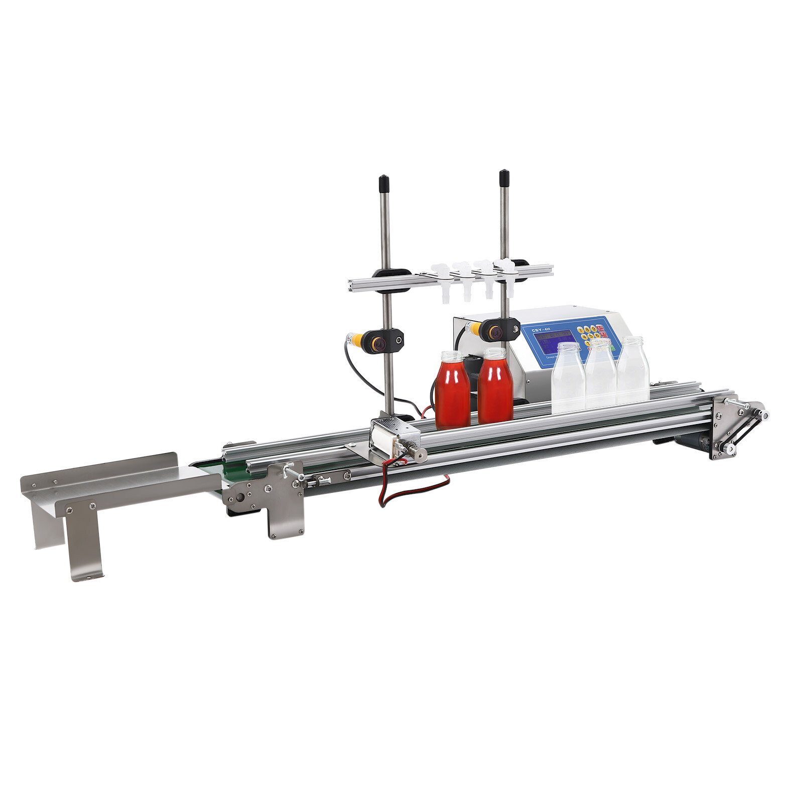 4-Head Automatic Liquid Filling Machine 10-500ml Bottle Filler Mini Filling Line