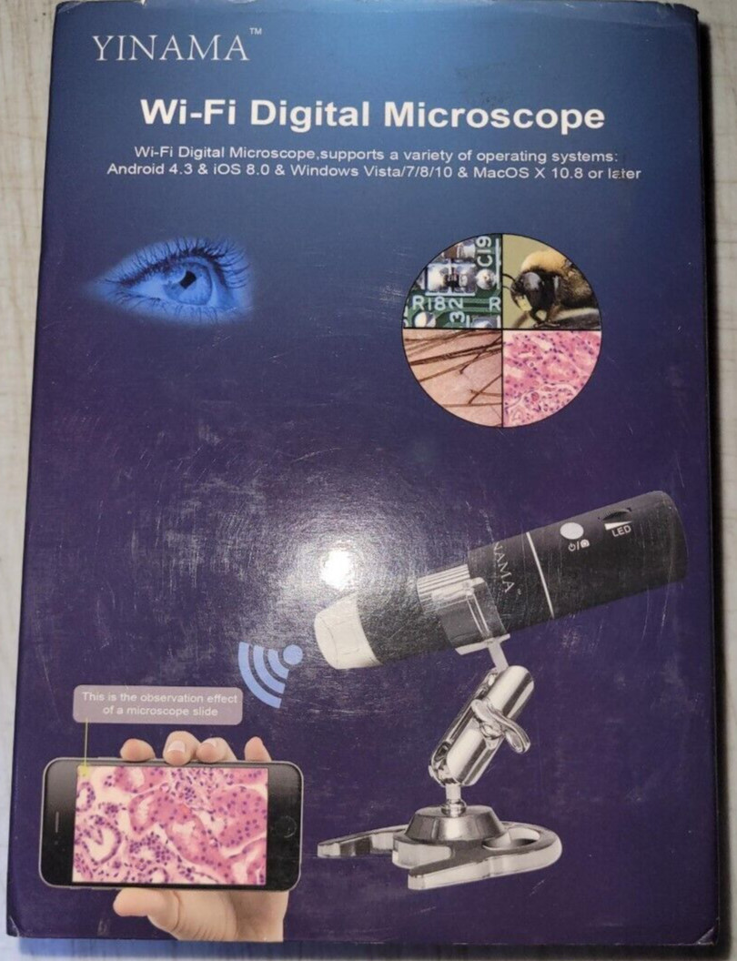 YINAMA WI-FI DIGITAL MICROSCOPE HD RESOLUTION 1920X1080P