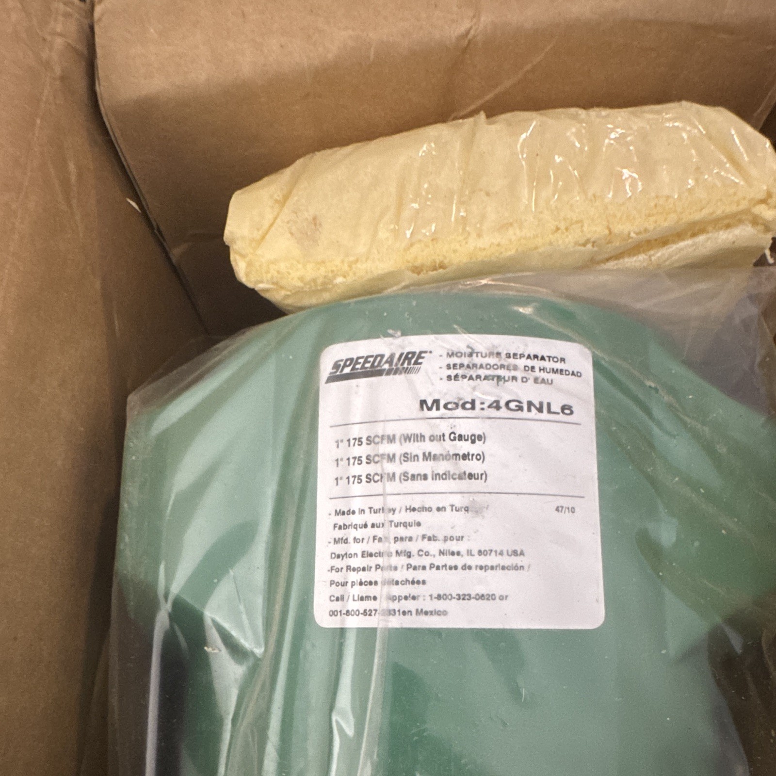 Speedaire Moisture Separator 4GNL6 1″ 175 SCFM Without Gauge