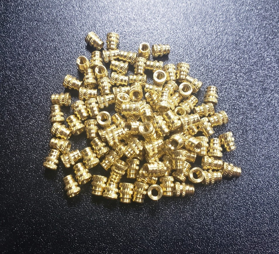 100x #4 4-40 Long Brass Metal Threaded Heat Set Inserts for Plastic 3D Printing