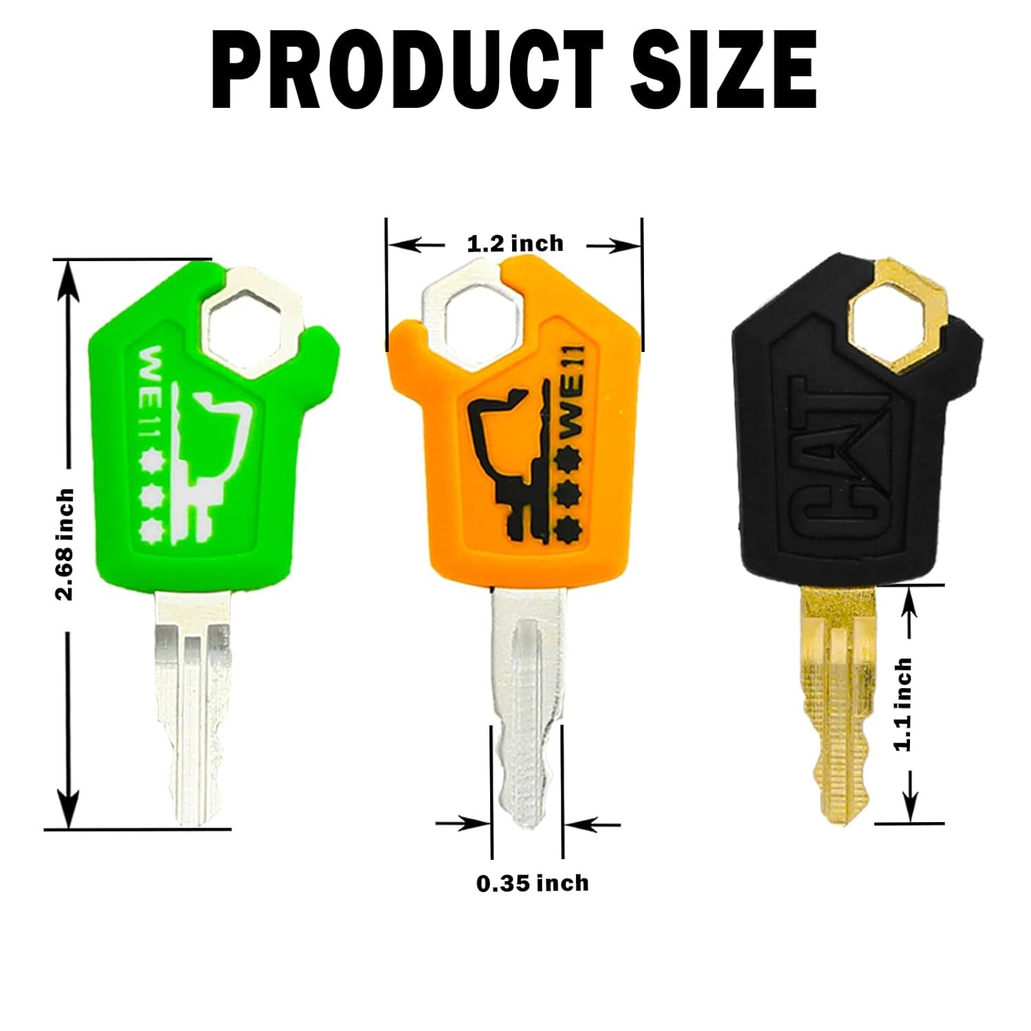 New 9PCS CAT Caterpillar 5P-8500 Heavy Equipment Ignition Keys 5P8500 Excavator