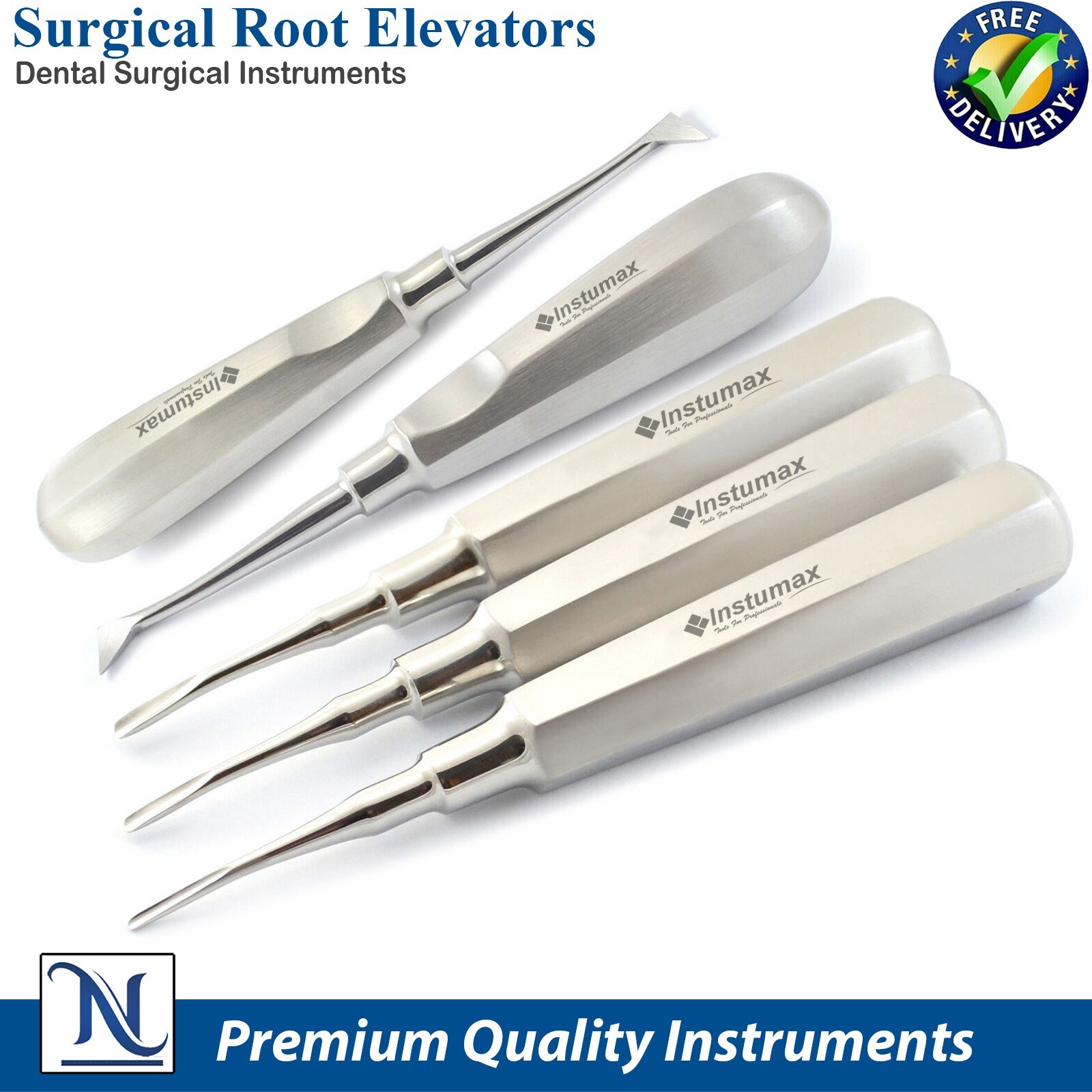 5 pcs Dental Luxating Elevators Set Extraction Surgical Instruments Oral Implant