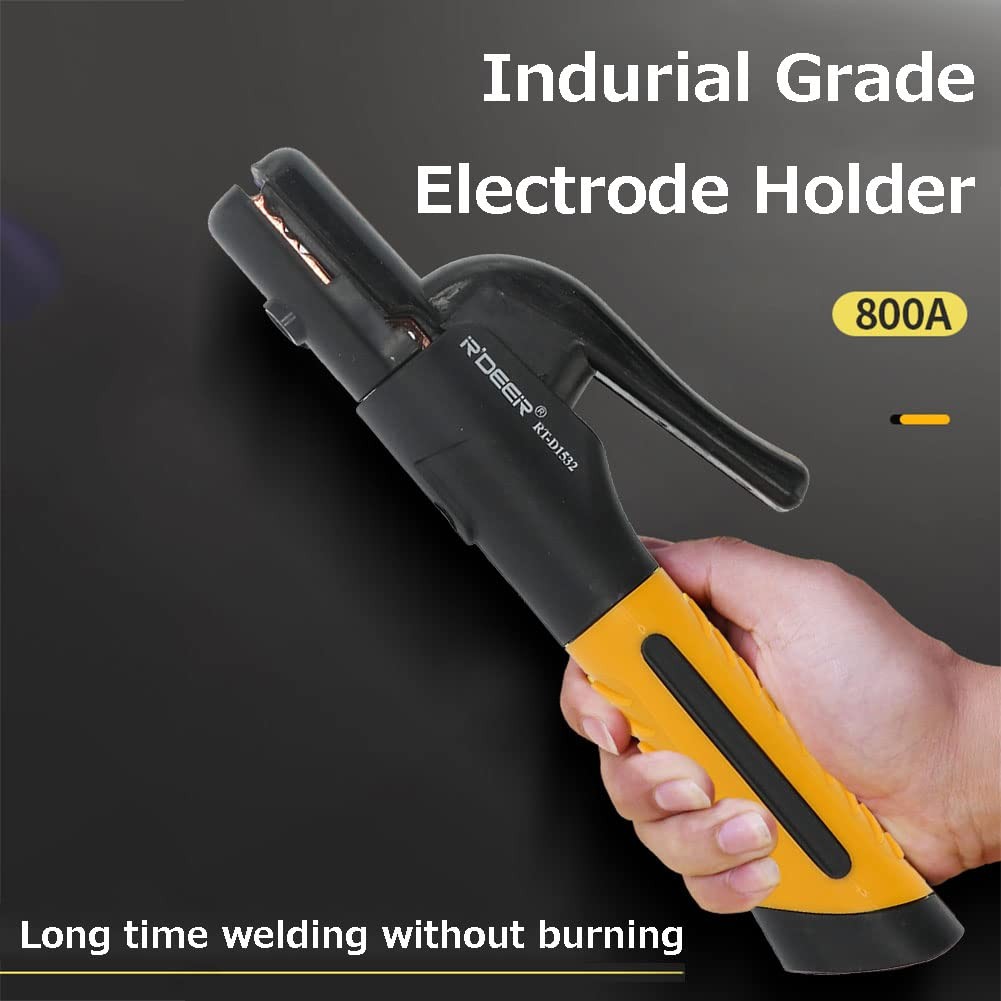 Stick Electrode Holder, 800A Heavy Duty Jaw Design Welder Holding Clamp with …