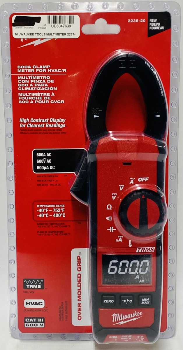 Milwaukee AC/DC Digital Clamp Meter 2237-20 (UD3047639)