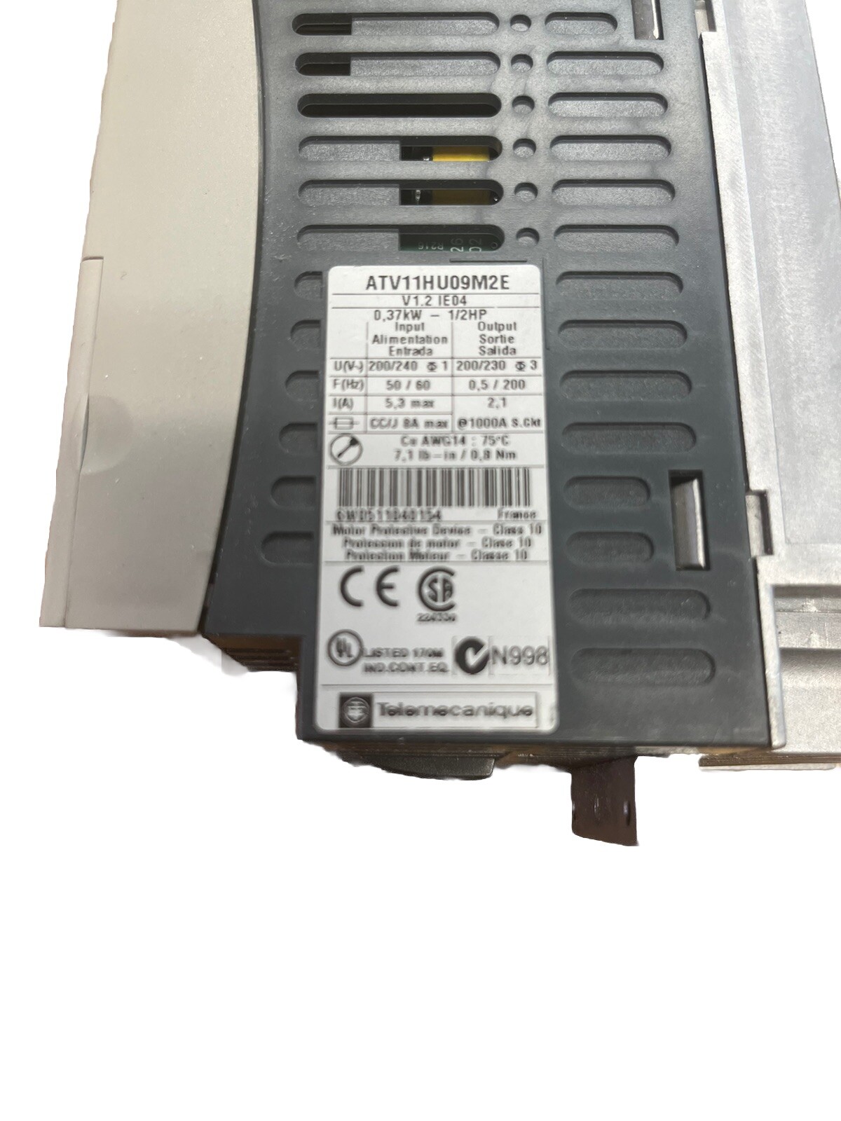 Telemecanique Altivar 11 ATV11HU09M2E Variable Speed Drive