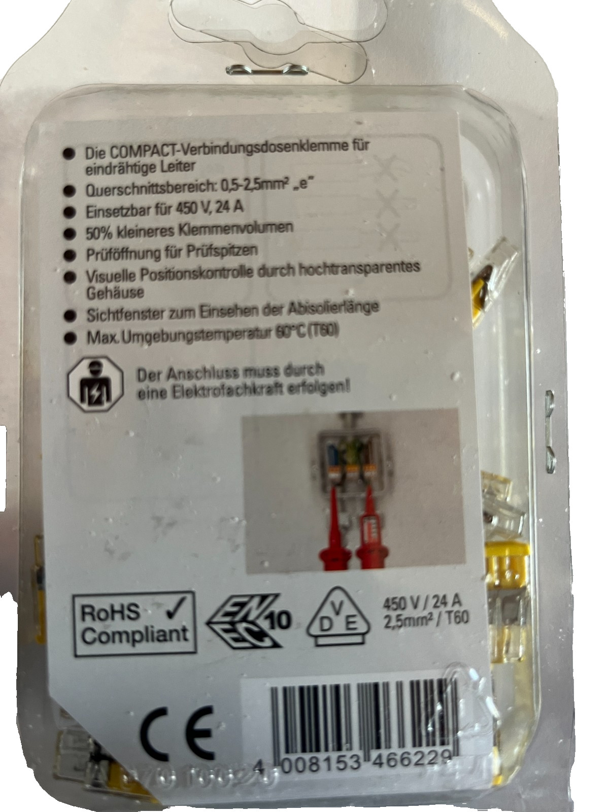 WAGO Connecting Terminal – Yellow (2273205) 5X0.5-2.5 30pc Pack. K1