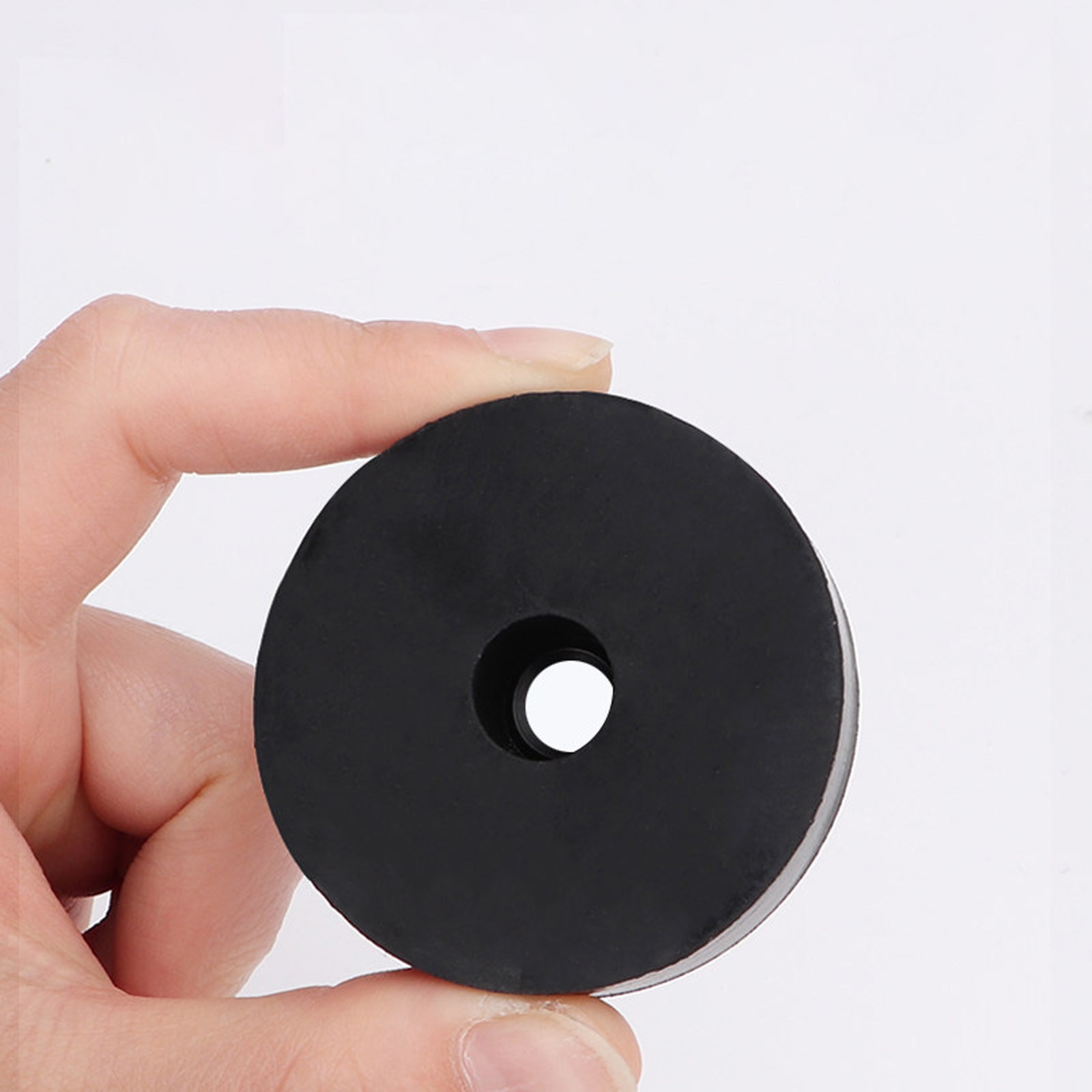 Black Round Rubber Pads OD 9mm-90mm Anti Vibration Isolation Spacer Buffer Block