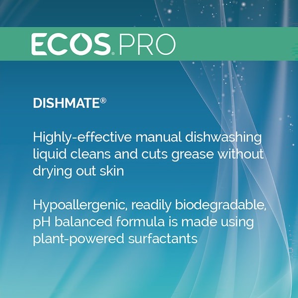 Ecos Pl9720/05 Manual Dishwashing Liquid, 5 Gal., Pear