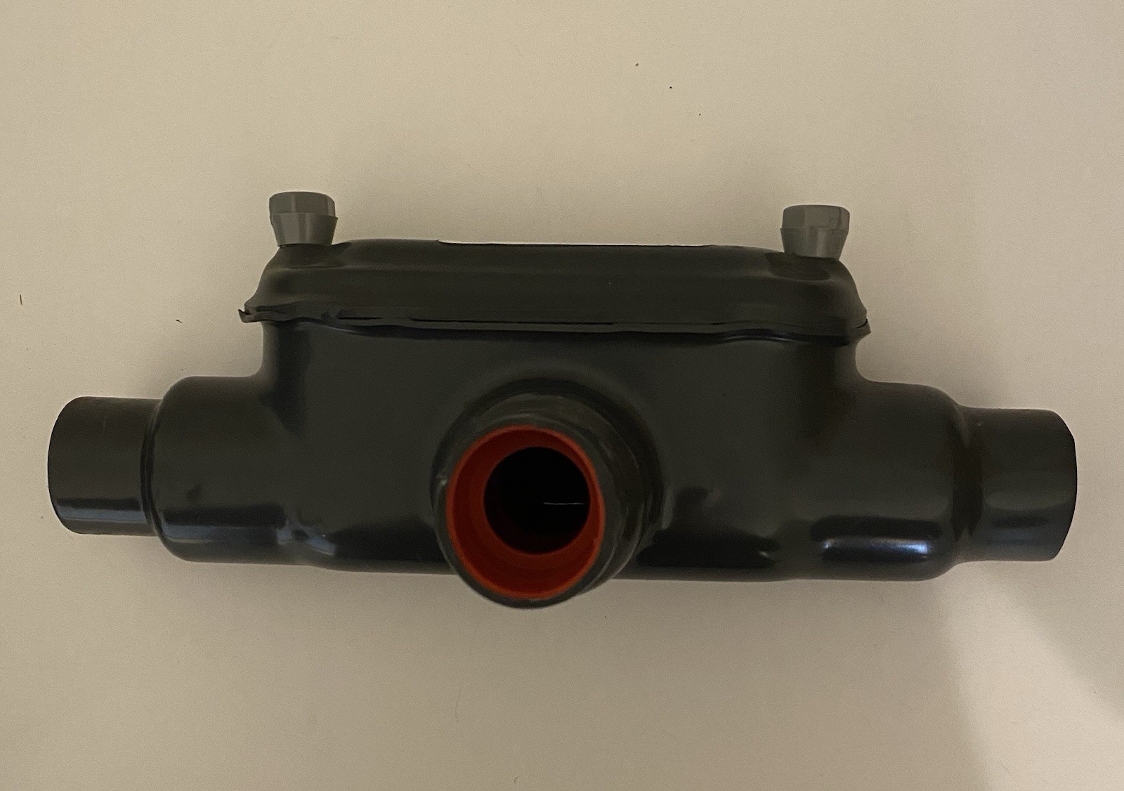Plasti-Bond REDHOT PVC coated 1″ T conduit body explosion proof hazardous