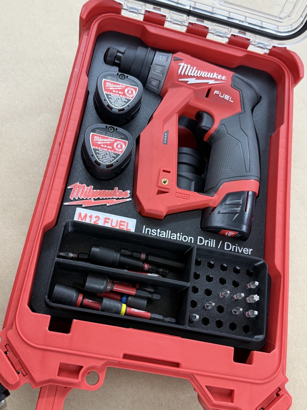 M12 Fuel Installation Drill Driver 2505-Compact Packout 48-22-8435 (insert only)