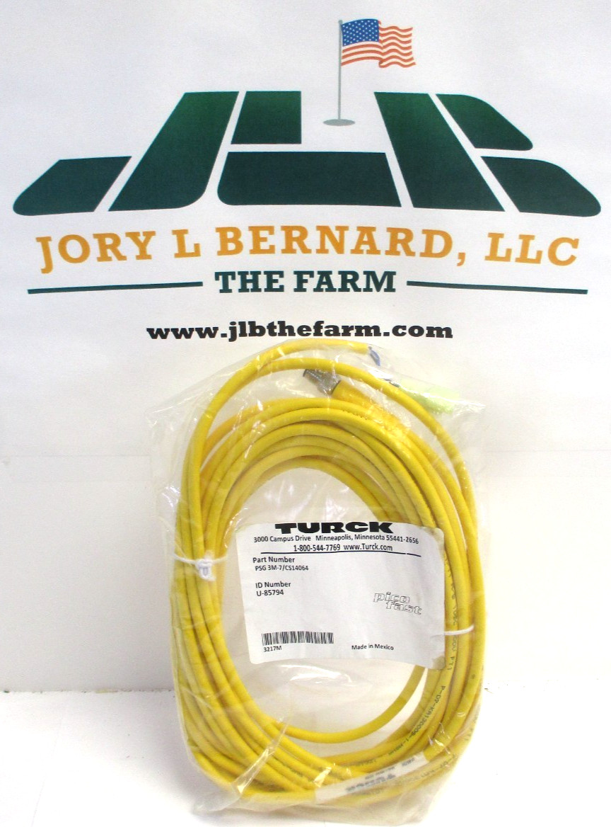 TURCK , PSG-3M-7/CS14064, ID# U-85794, 3-PIN MALE, 24-AWG/3 , LOT OF 2 , SURPLUS