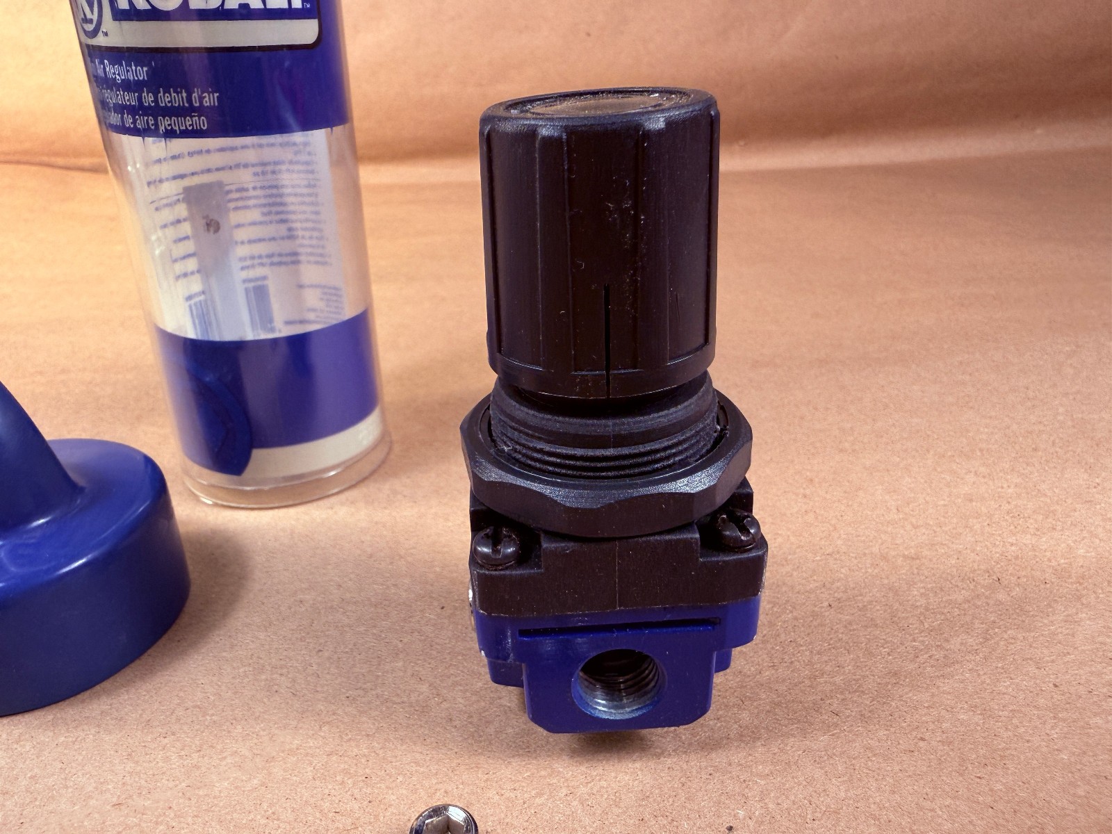 Kobalt KBA10700AV 221026 Mini Air Pressure Regulator Push Lock 125-PSI Max 125°F