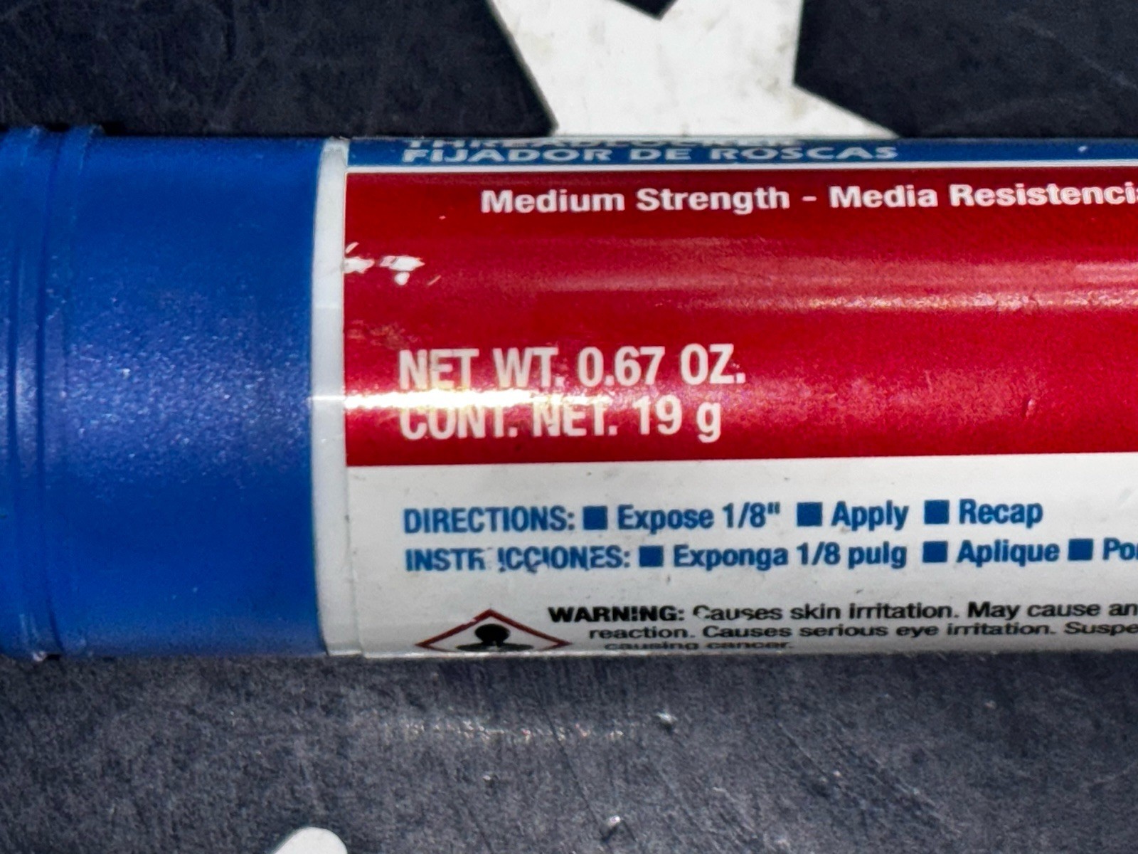 19g BIG USA Loctite 248 Medium Strength Thread Locker 37087 462476 EXP 04/26