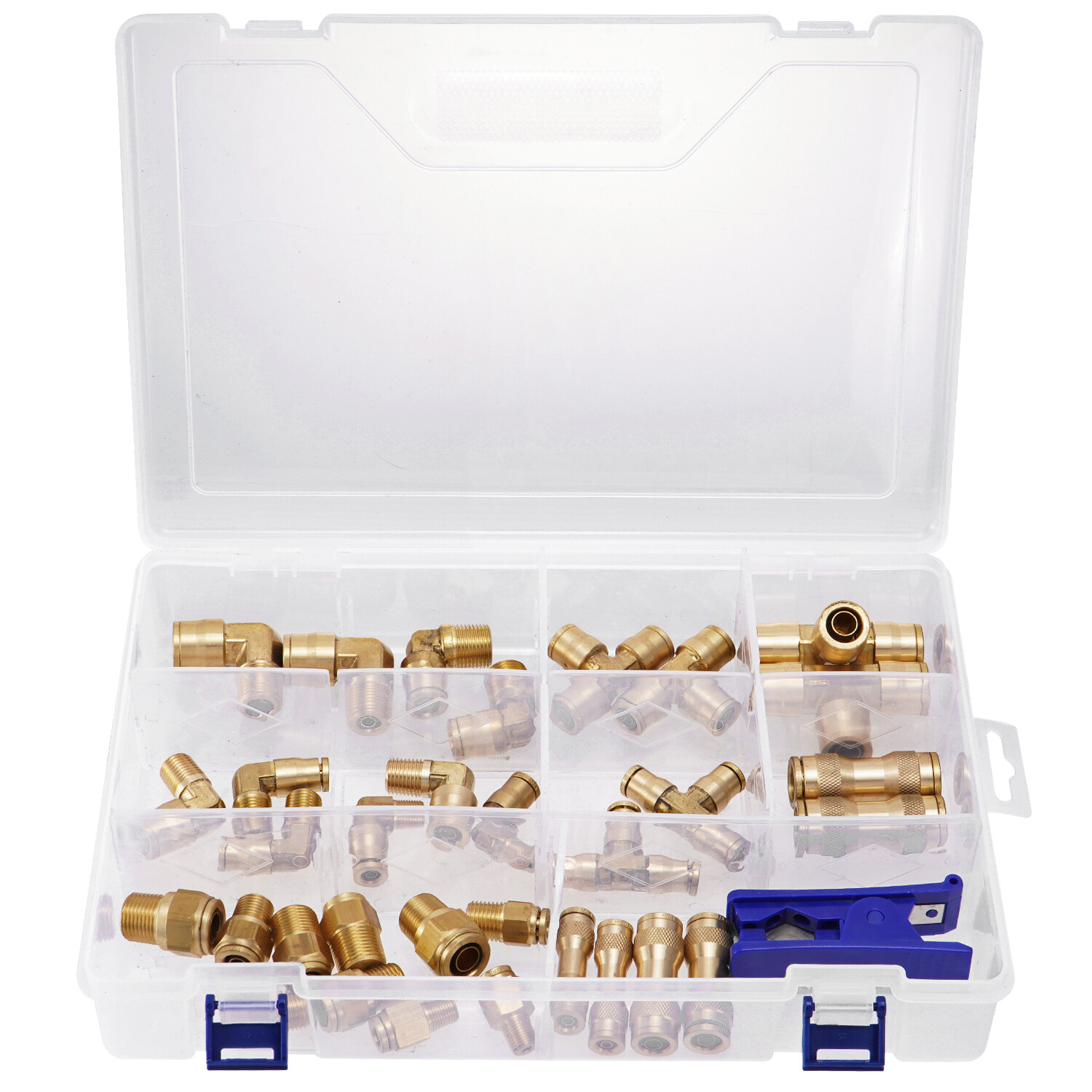 33 DOT Air Brake Line Fittings 1/4″ 3/8″ 1/2″ Push to Connect Fitting Assortment