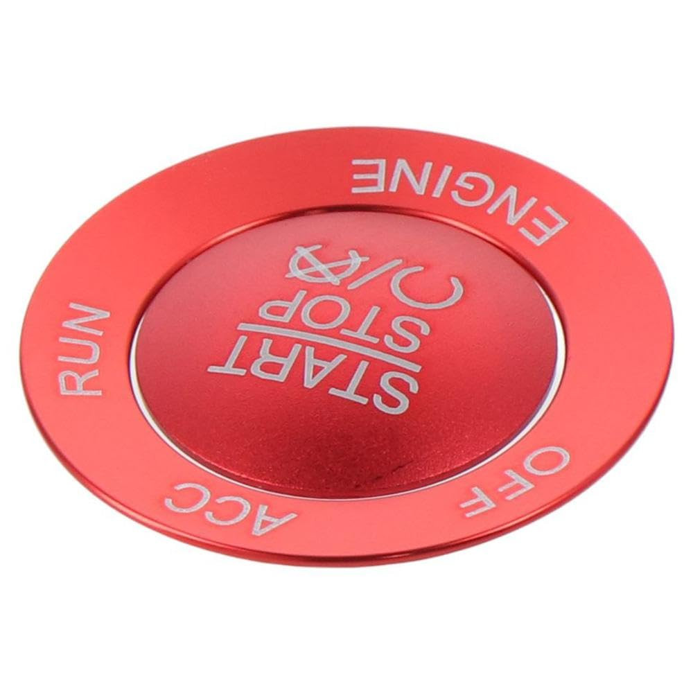 1 Pair Push Start Button Cover Sticker, Red Start Stop Trim for Dodge Charger, f