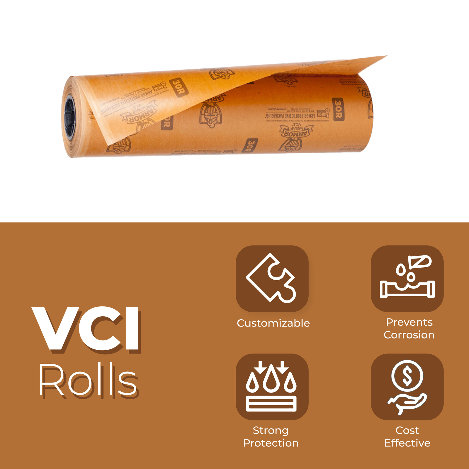2 Rolls VCI Paper 18″ x 200 yds [Blocks Rust, Corrosion, Oxidation]