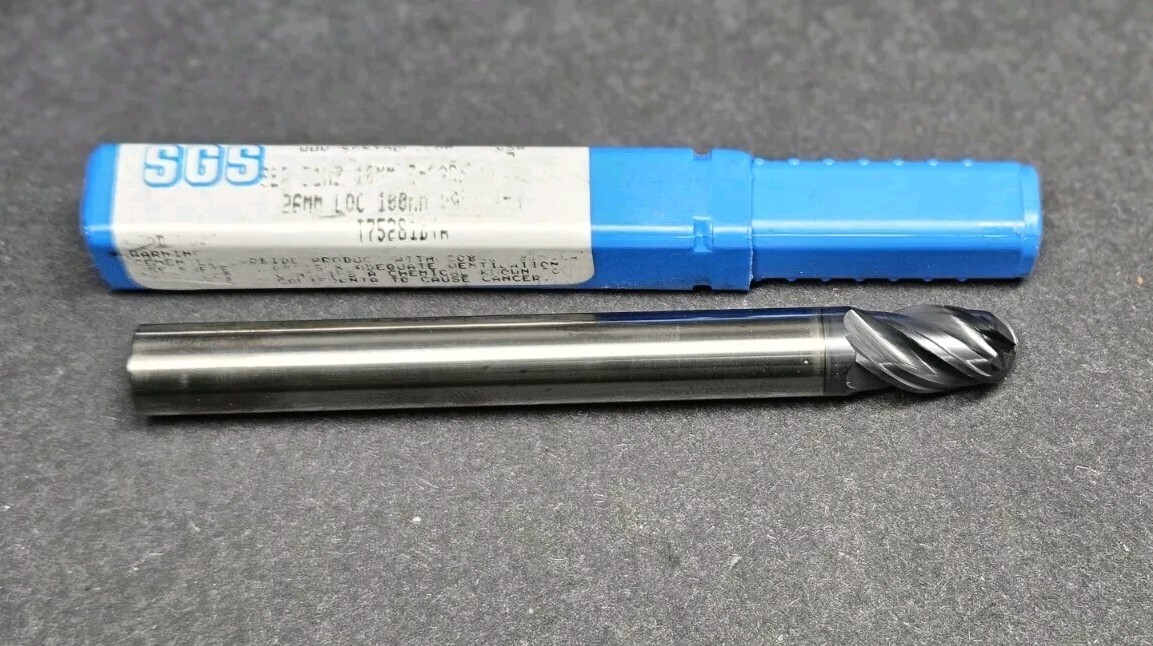 SGS USA! 10mm Solid Carbide Ball Nose End Mill 18mm LOC 95mm OAL Z1MB Machinist