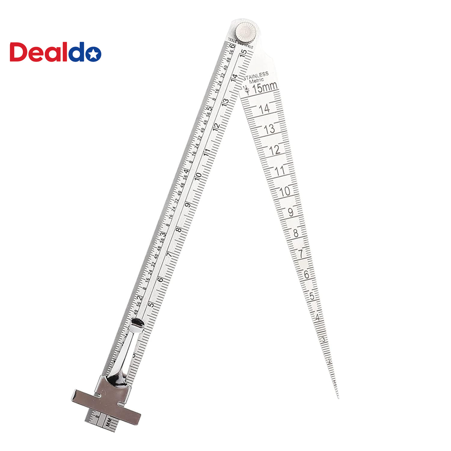 Stainless Steel Taper Gauge Metric Inch Precision Gap Depth Measuring Ruler