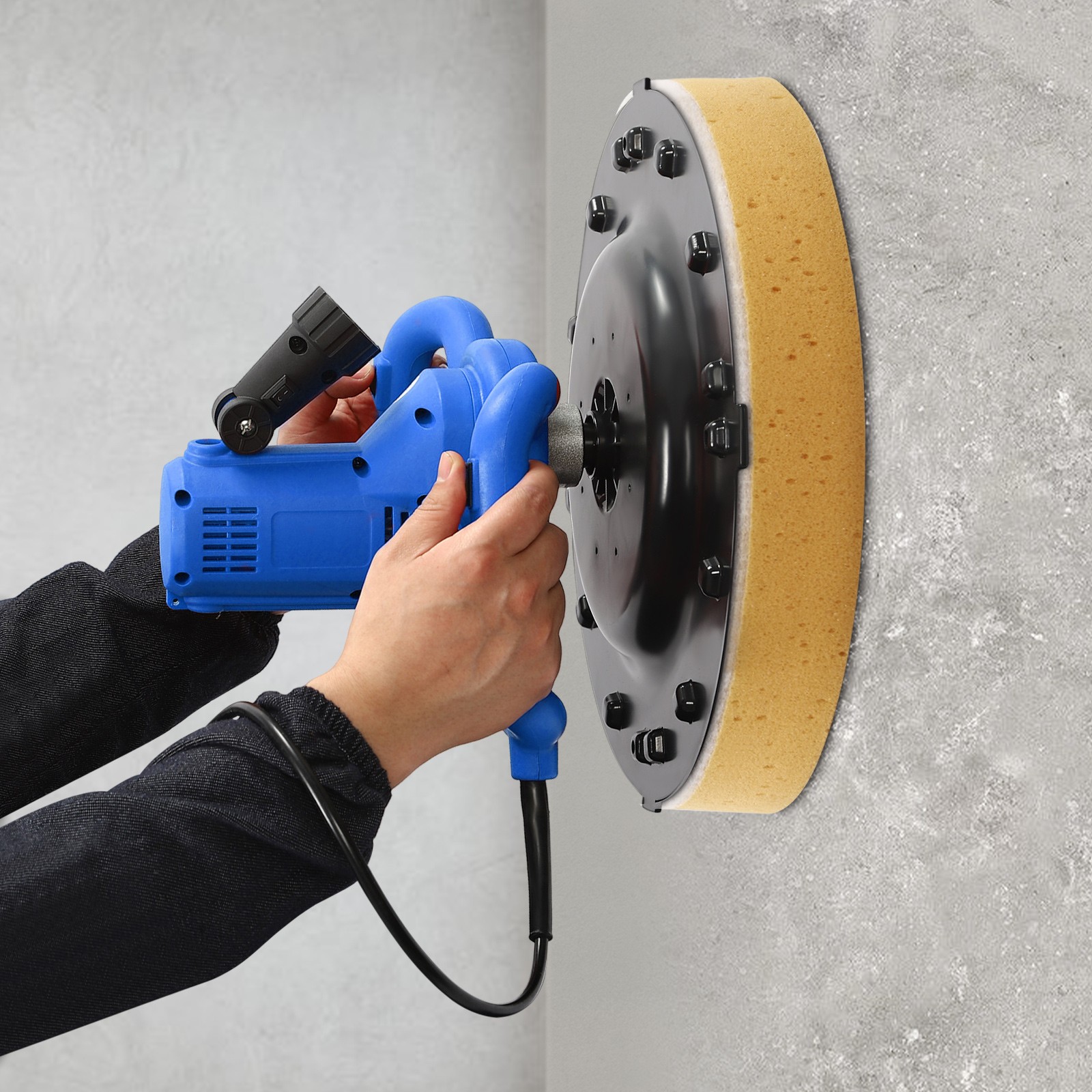 Concrete Polisher Grinder, 1680W 110V, 6 Speed 80-200 RPM, 14.96 Inch Disc
