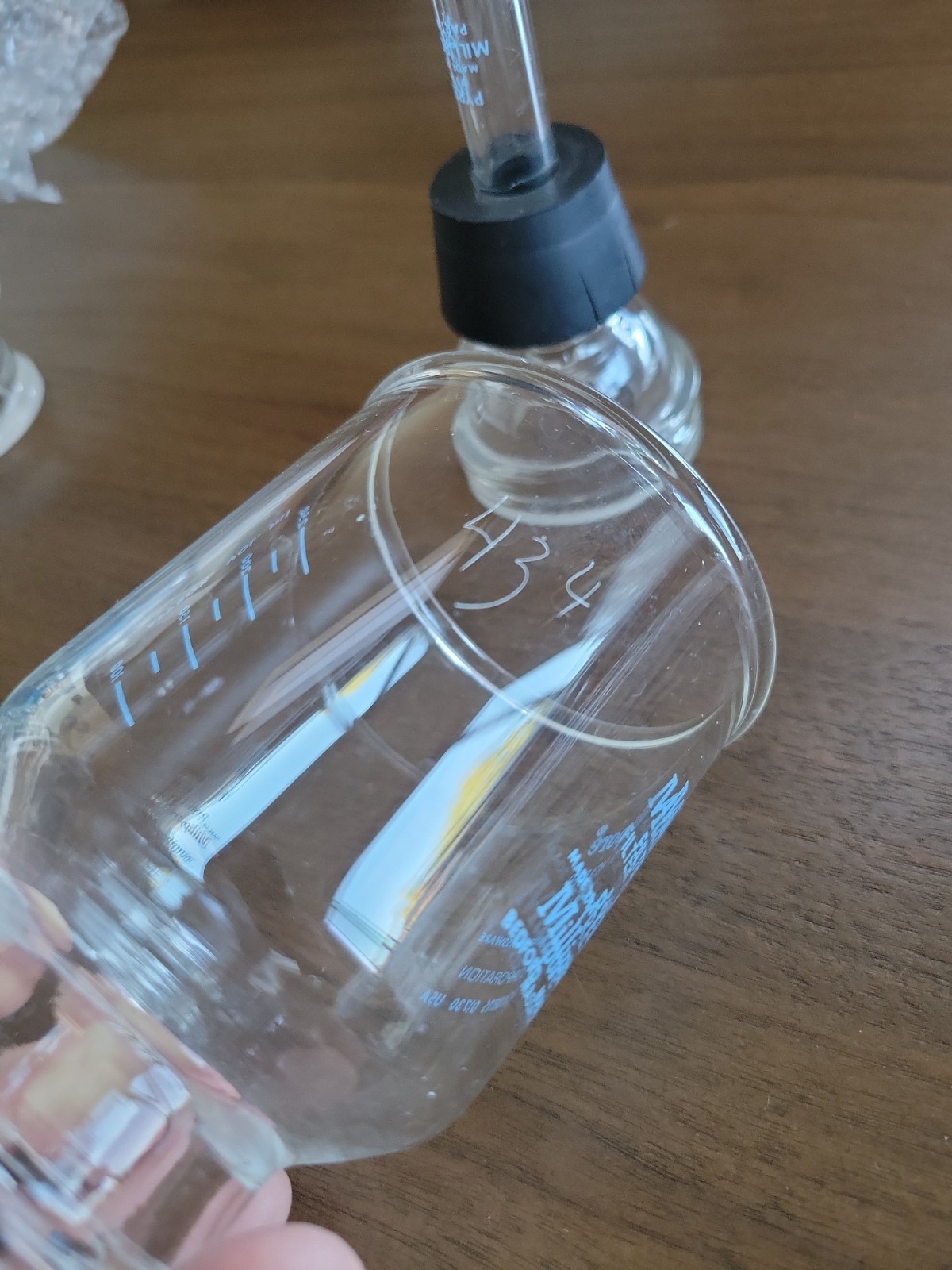 Millipore Pyrex #4 300mL Glass Funnel and PYREX Part #2 Funnel Filter