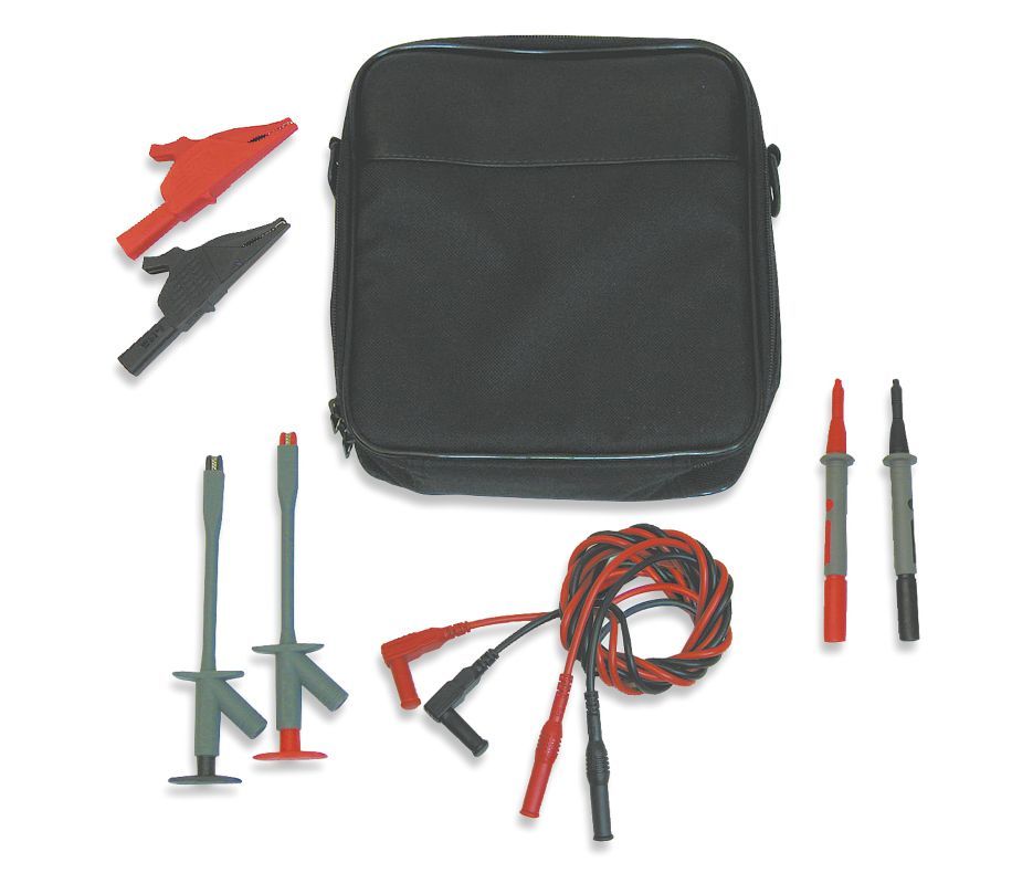 Soft Black Carrying Case with Leads 4WRD9 Test Kit for Fluke meters