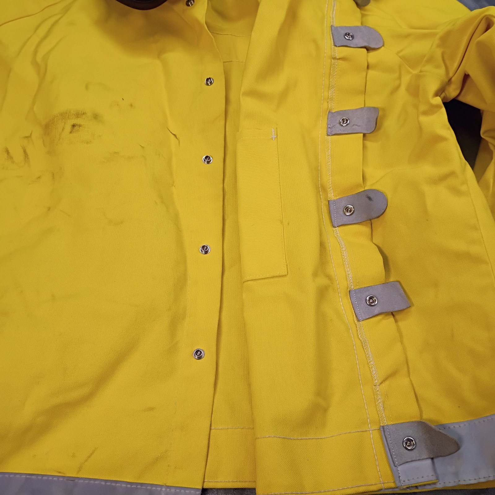 XXXL 3XL Wildland Firefighter Flame Resistant Jacket Yellow PGI Used USA 31 x 28