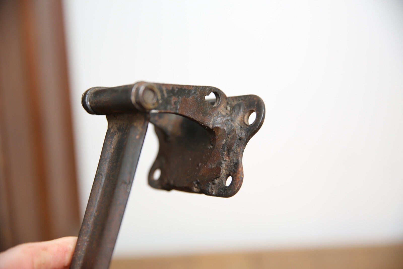 Vintage Japanned Swing Arm Potbelly Door Closer hardware antique copper flash