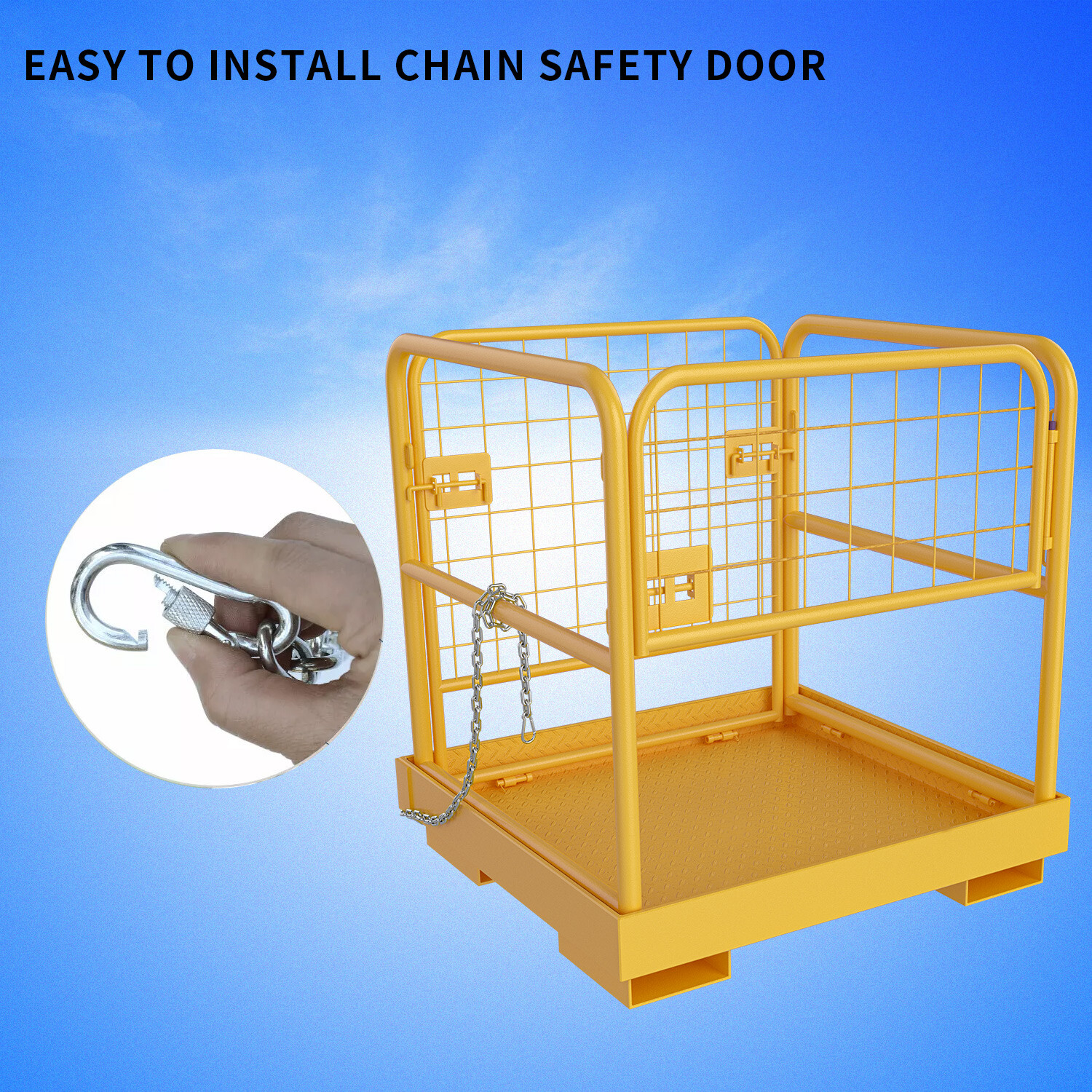 36»x36» Forklift Work Platform Safety Cage Basket Heavy Duty 1100lbs Capacity