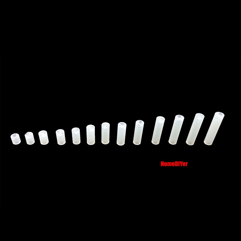 3mm LED Spacer Nylon Plastic Pillar Standoff PCB Board Mount Support 4*2mm-20mm