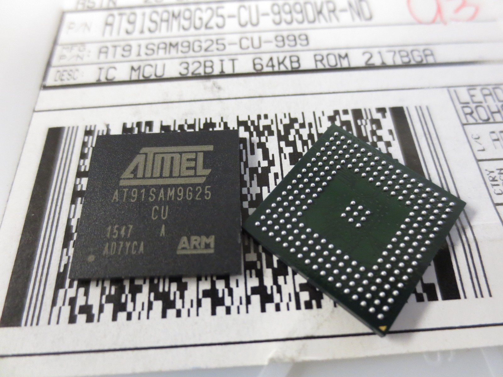 1pc AT91SAM9G25-CU ARM926 ATMEL Microprocessor IC MCU 32BIT 64KB ROM BGA SMD