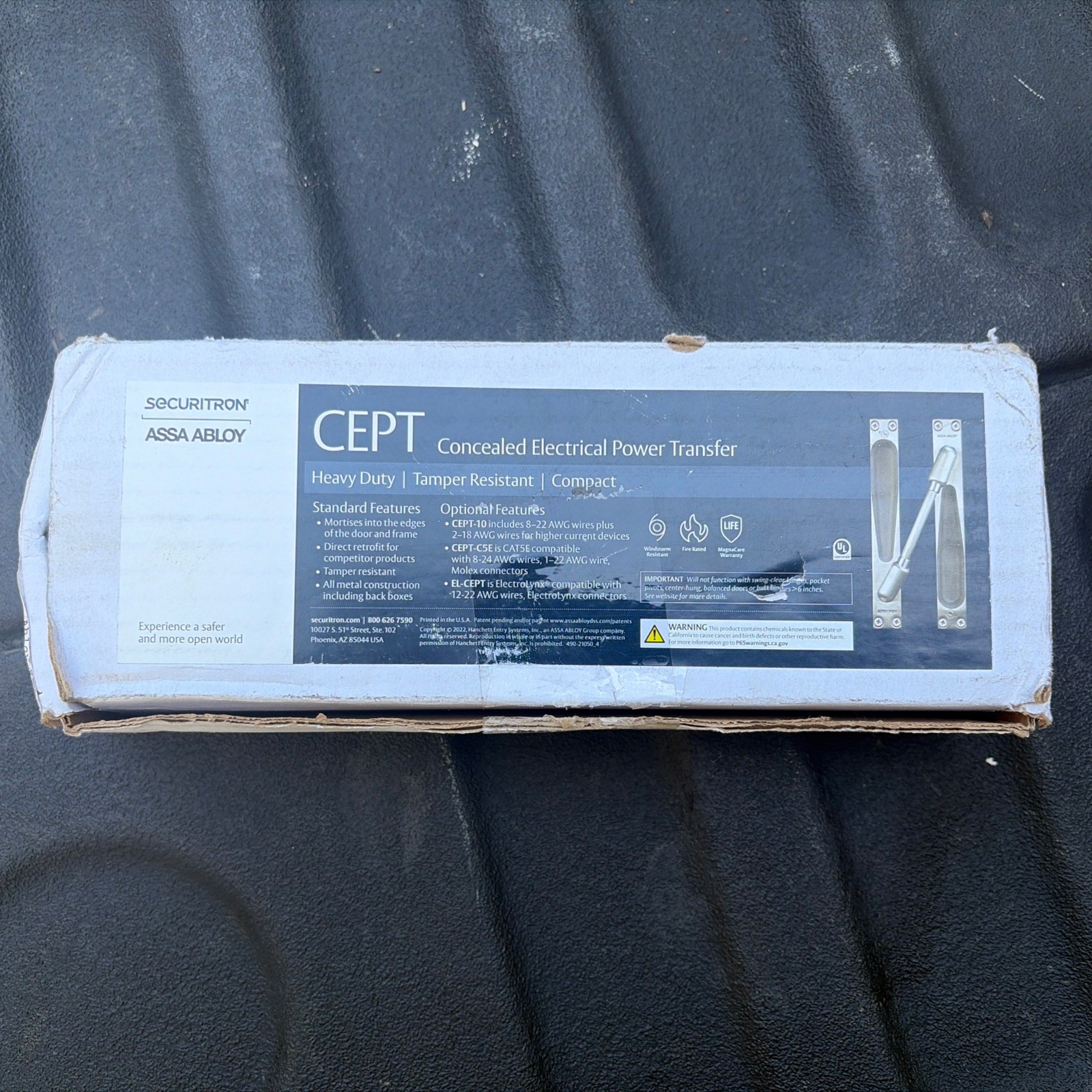 Securitron Assa Abloy CEPT Concealed Electrical Power Transfer Stainless Steel