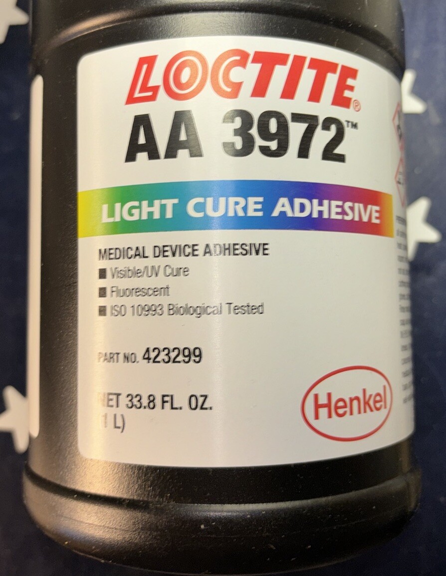Loctite AA 3972 1 Liter Medical Grade – Light cure Adhesive Part No. 423299