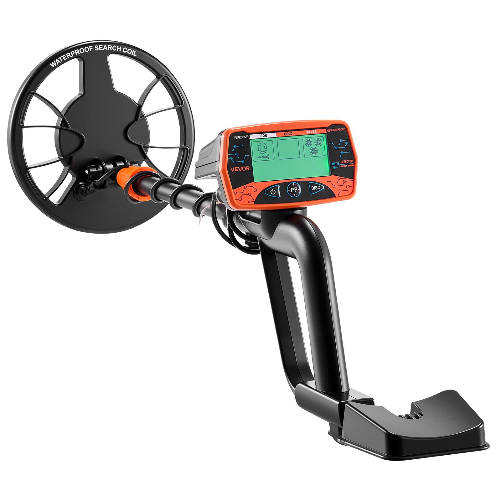 VEVOR Metal Detector for Adults 8″ Professional Gold Detector Waterproof Coil