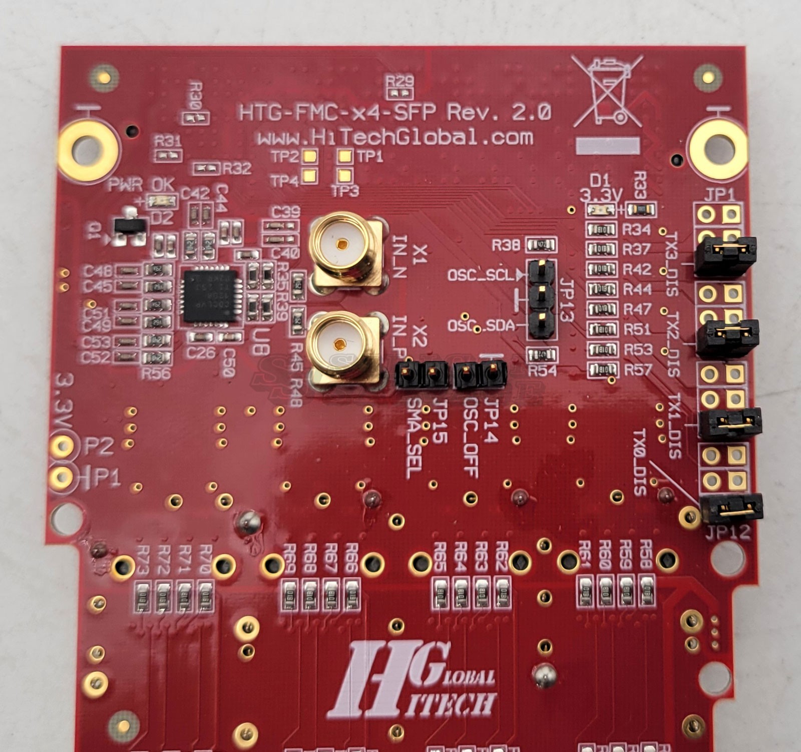HiTech Global HTG-FMC-x4-SFP 4-port SFP+ (4x10G) FPGA Mezzanine Card (FMC)