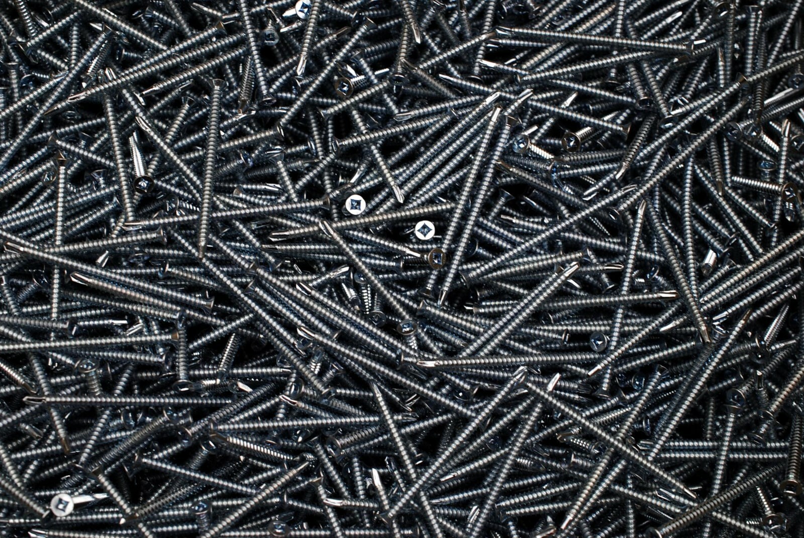 (500) Square Flat Trim Head 6 x 2-1/4 Self-Drilling Tek Screws Zinc Plated #6