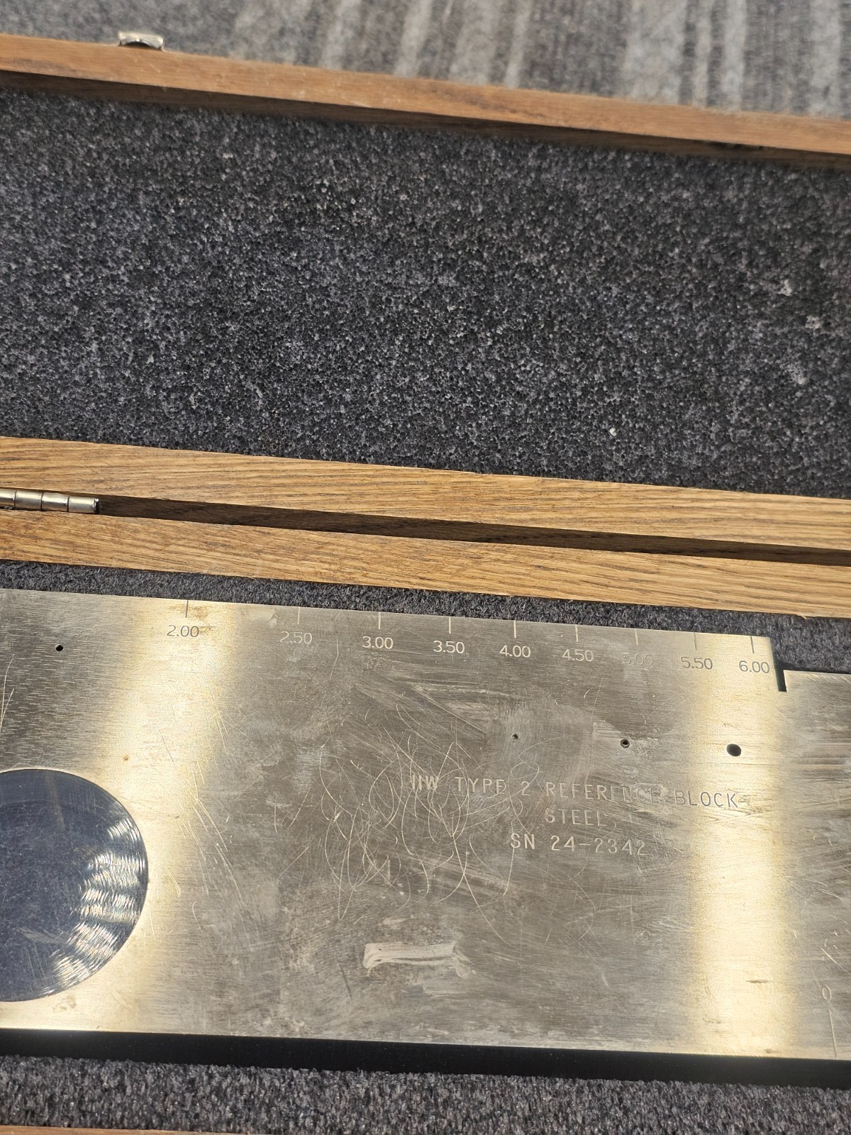 IIW Type 2 Reference Block Steel SN 24-2342 Fitted Wooden Storage Case