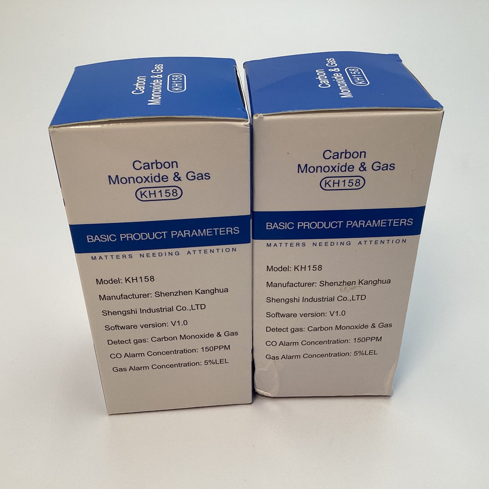 2 Pack KH158 Carbon Monoxide & Gas Detector Alarm Plug-In CO Sensor