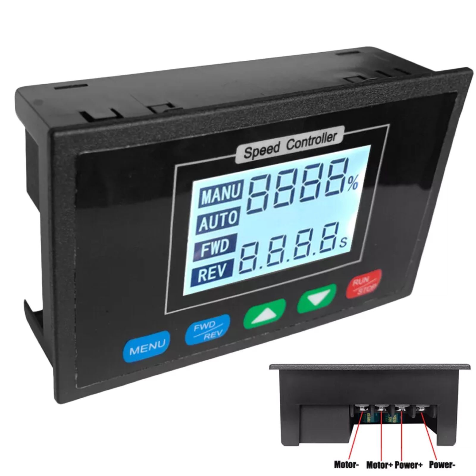 40A DC PWM Speed Controller Digital 12V-48V Timer Fwd/Rev LCD Intelligent