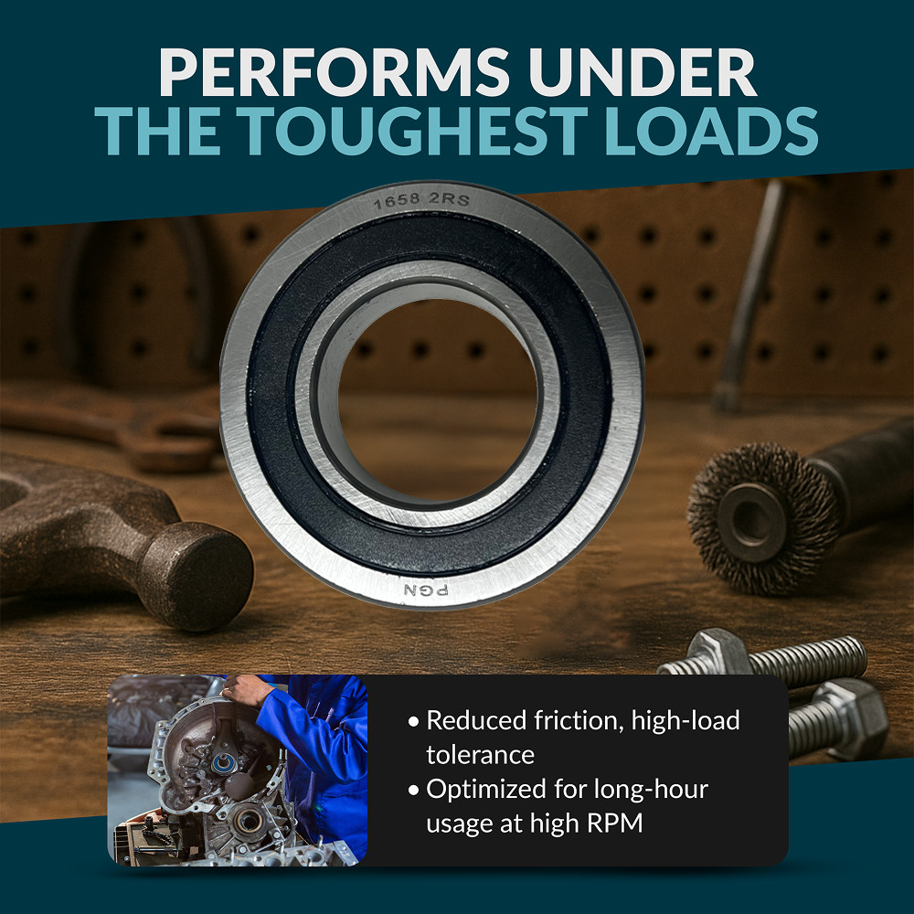 PGN 1658-2RS Bearing – Lubricated Chrome Steel Sealed Ball Bearing