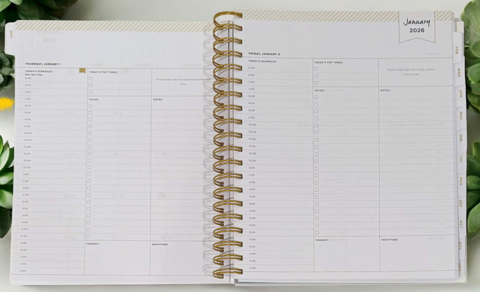 2026 Aurora Boreal Gradient Daily/Monthly Planner Gift Set