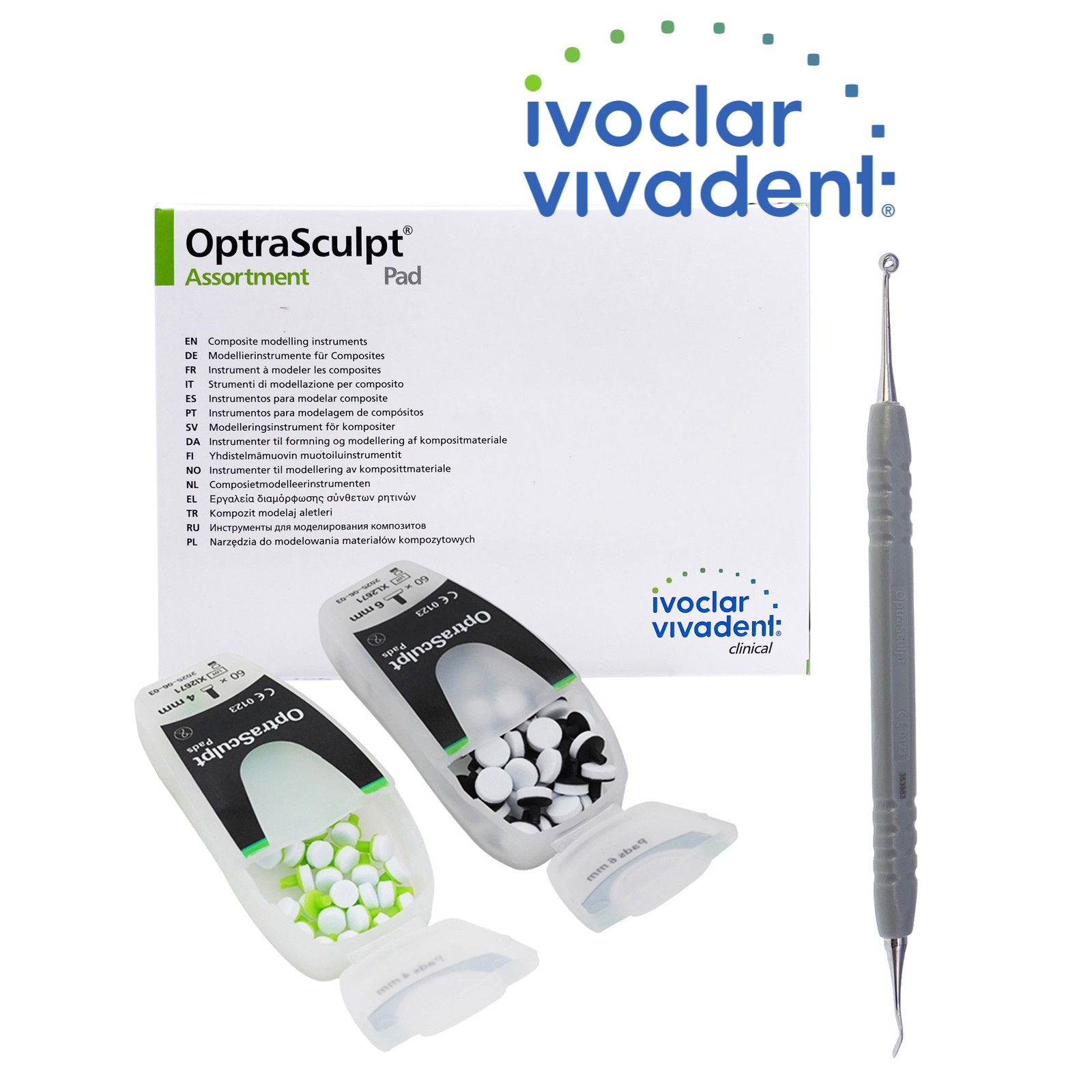 Dental Foam Pads Kit Veneer Composite Resin Filling Spatula Handle Optrasculpt