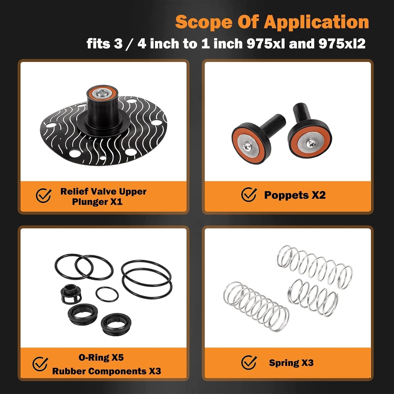 Durable Backflow Repair Kit for Zurn Wilkins 975XL & 975XL2 – Easy Install