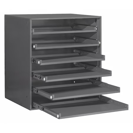 Durham Mfg 321B-95 Heavy Duty Large Bearing Slide Rack, 6 Drawers, 20-5/16 In W