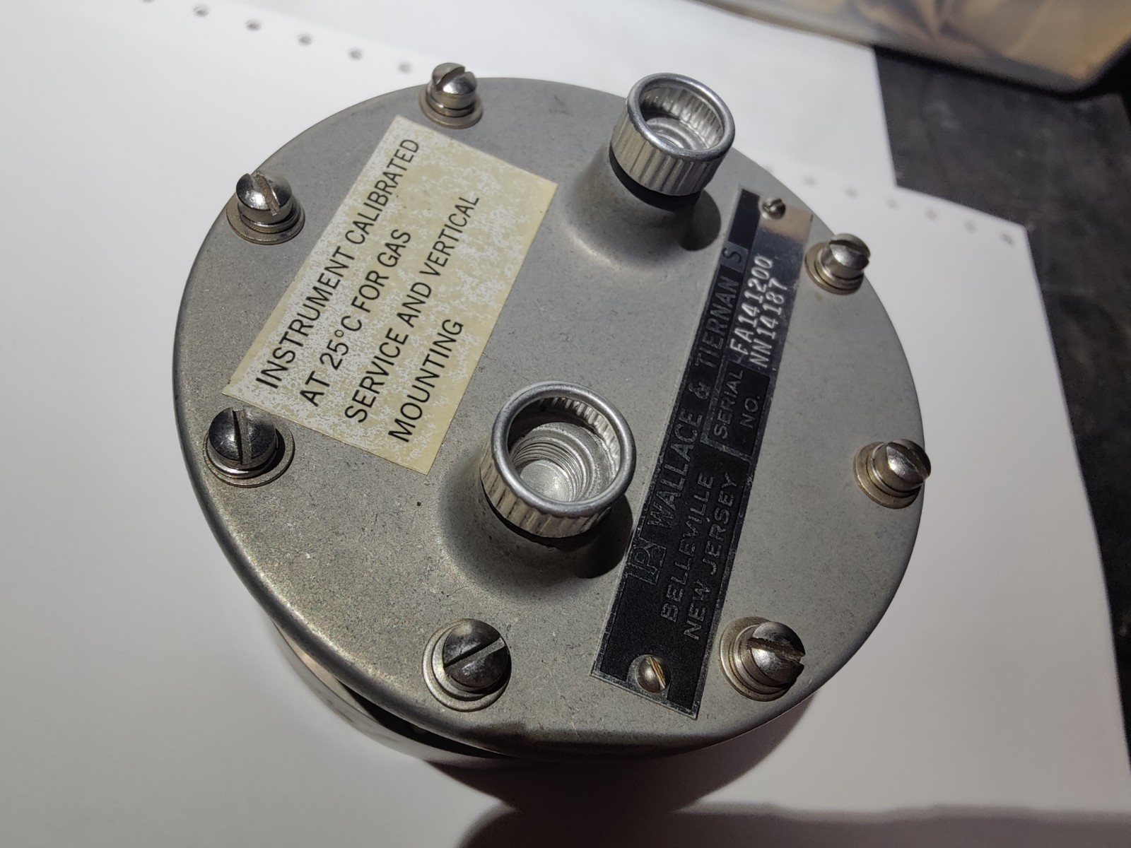 Wallace and Tiernan FA-141 Differential Gas Pressure Gauge