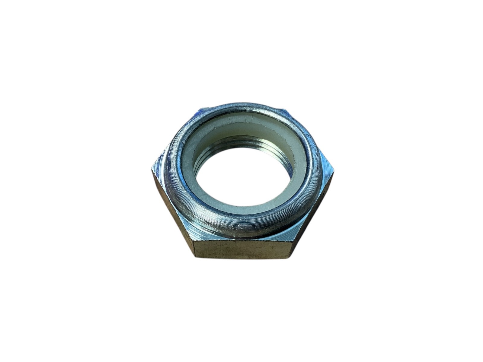 Lot of 2 – 1-1/8-12 UNF Thin Nylon Insert Lock Nut Zinc Plated Nyloc