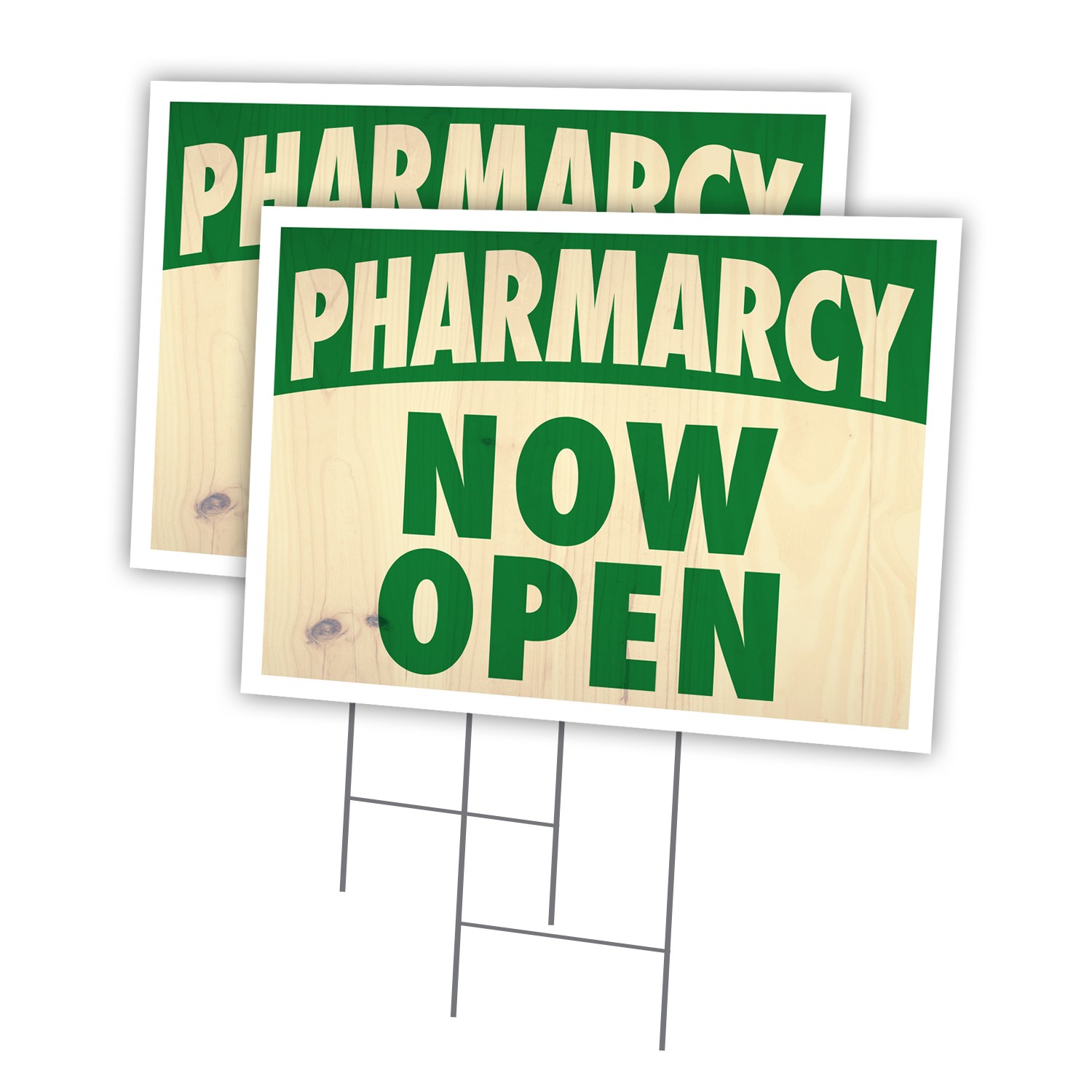 Pharmacy Multi-Pack of Yard Signs & Stake Coroplast Drug Store Healthcare Medici